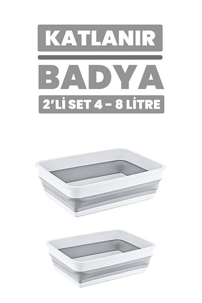 LİRAZON Folding Basin Basin Accordion Foldable Multi-Purpose Basin Dowry Set