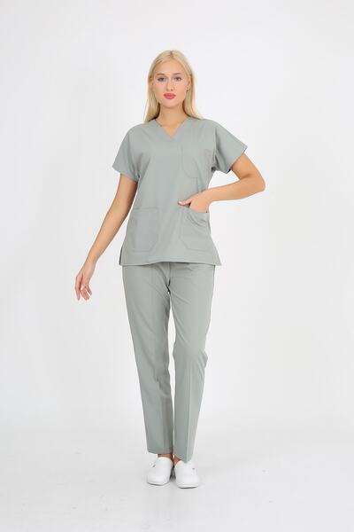 ModaCanel بدلة جراحية فاخرة من الليكرا والليمون والعفن للممرضات والأطباء