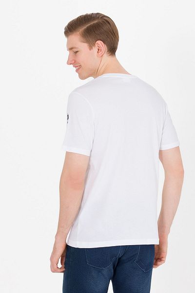 U.S. Polo Assn. Ανδρικό μπλουζάκι με λευκό Basic Crew Neck