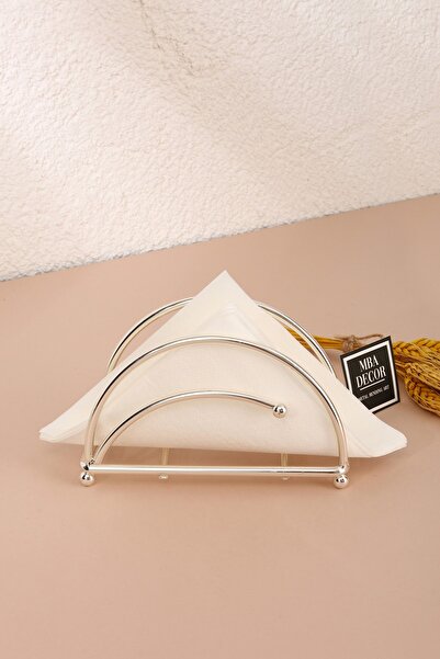 mba decor metal bending art Ahenk Model Argint Inoxidabil Umplut Fier Suport șervețel de lux Prezentare Decorare Bucătărie Veselă
