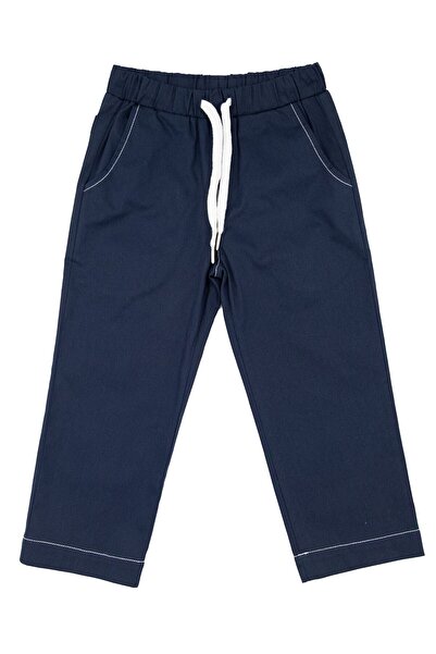 Ozmoz By Mukadder Özden Pocket Printed Summer Boys' Navy Blue Trousers