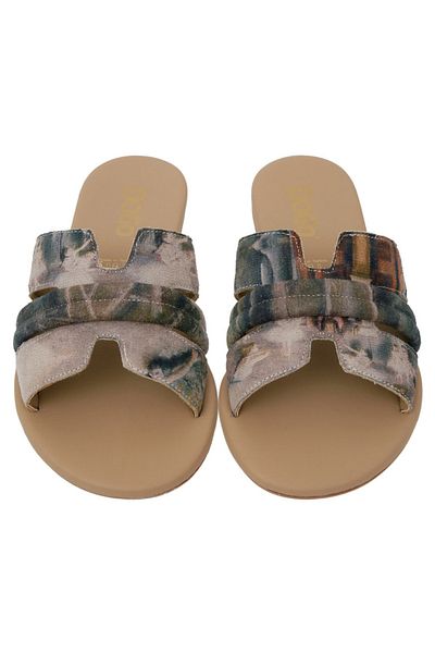 Dogo Women's Vegan Leather Multicolored Slippers - Ballerinas Design