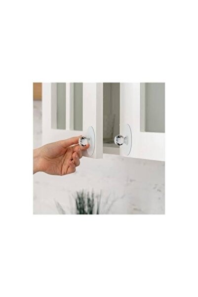 PoliteStore Yapışkanlı Kristal Başlıklı Dolap Çekmece Ayna Kulpu