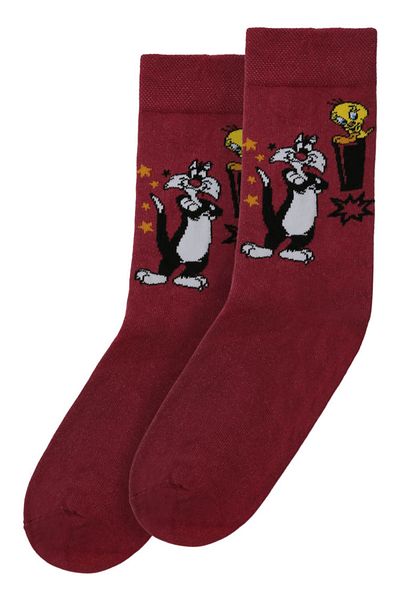 Dogo Unisex Vegan Red Socks - Warner Bros Best of Tweety and Sylvester Design
