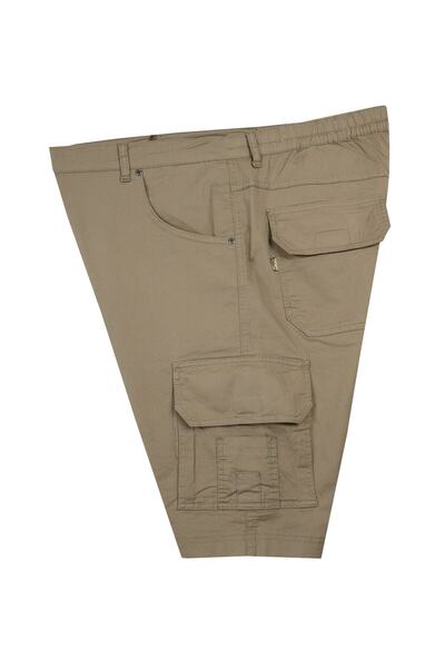 marufshop Σορτς Gabardine μεγάλου μεγέθους Cargo Pocket Dekons Mink