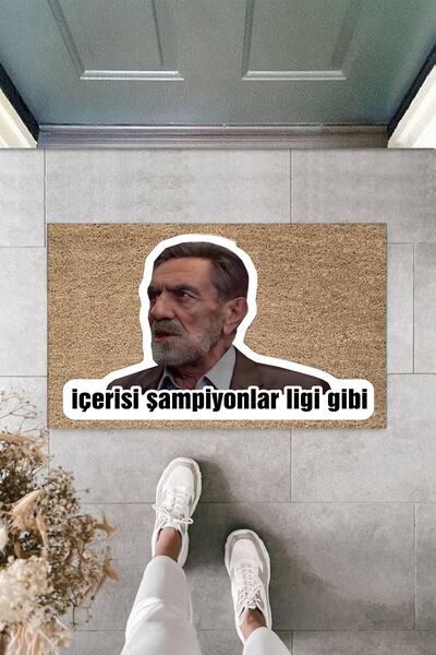 Silkcoat Home - Ankamodahome- Sampiyonlar Ligi Kişiye Özel Tasarım Paspas -modern Dijital Baskı-dekoratif Paspas