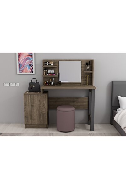 Derya Dekor JENİ MAKYAJ MASASI CEVİZ-ANTRASİT