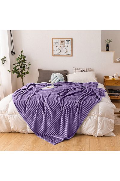 Mulberry Single Wicker Soft Textured Blanket 170 x 230 cm