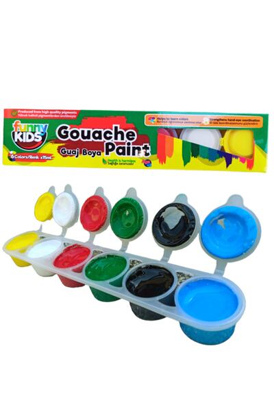 O&S Oyun ve Sanat Eğlen-Üret Guaj Boya 6 Renkli, Seramik Hamuru, Resim Seti, ...