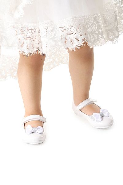 KARAMAZI Girl's Karamazı Patent Leather Ballerinas - Aegean 204 with Rhinestones and Velcro and Bow