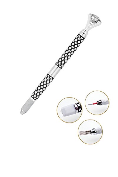 ARMONİKONYA Microblading Kalem Kalıcı Kaş Kalem Makyaj Kıl Tekniği Manuel Elmas Topuz Kalem