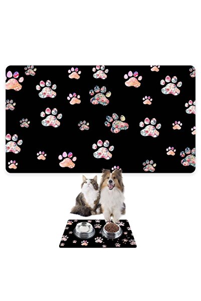 Monnhein سجادة تغذية الحيوانات الأليفة بالطعام والماء، سهلة التنظيف، مقاومة ل...