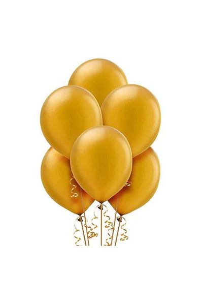 LOTUS PARTY 10 Pieces Latex Metallic Gold Balloons