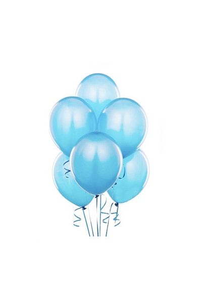 LOTUS PARTY 10 Pieces Latex Metallic Blue Balloons