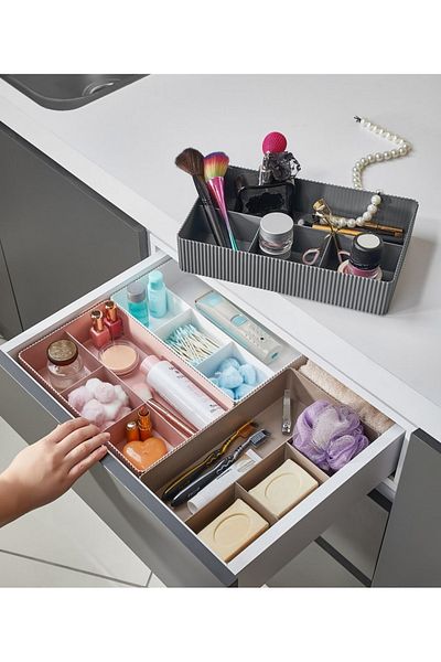 Evedost Lv-244 4 Compartment Multi-Purpose Organizer Drawer Organizer