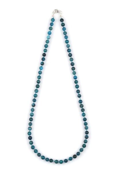 Alibaba Doğaltaş قلادة معقودة من حجر الأباتيت الطبيعي مقاس 6 مم