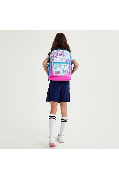 Coral High Set de geanți de școală pentru copii, albastru, neon, roz, unicorn, 2 piese GOSET 0223711
