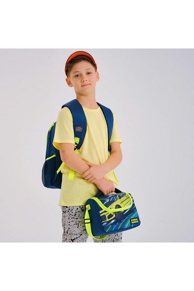 Coral High Kids Nephti Highlighting Yellow Car Patterned 3-Piece School Bag Set GOSET0114406