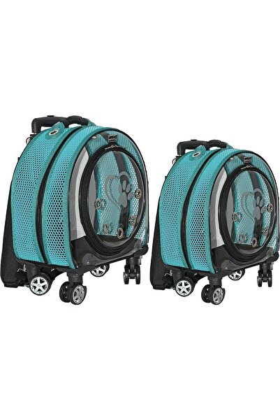 Migno Fileli Kedi Köpek Taşıma Valizi Çekçekli Sırt Çantası Tekerlekli Model ...