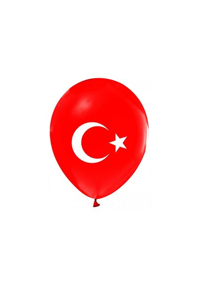 Elif mağazacılık بالون العلم التركي الهلال والنجمة 30 قطعة