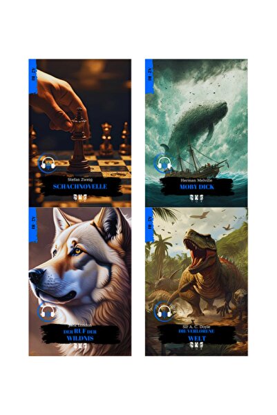 TGR PUBLICATIONS Almanca (qr Kod Ile Dinlemeli-alıştırmalı) 4'lü Hikaye Seti ...