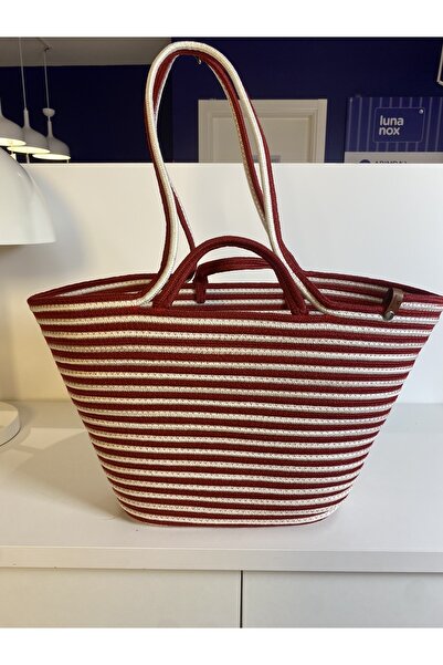 MaVaux Zebra Jute Straw Look Beach Bag Jute Handle Bag Vegan Bag