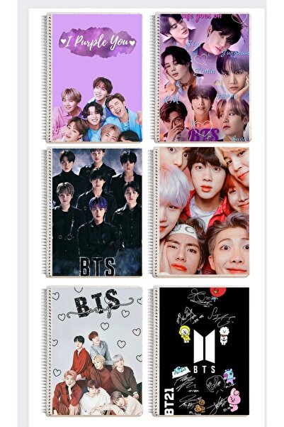 animeandyourworld BtsA4 boyutu 1 adet 72 sayfa (çizgili veya kareli) defter