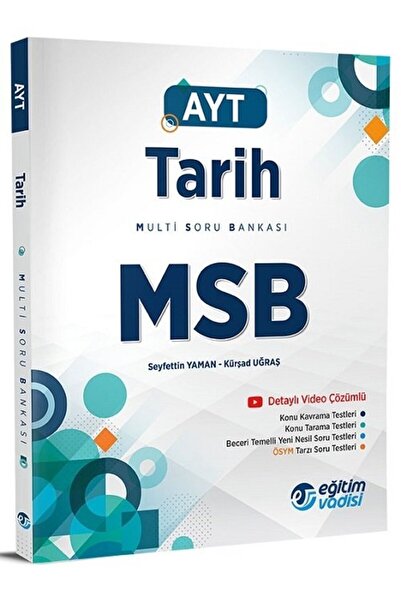 Eğitim Vadisi YKS AYT Tarih MSB Multi Soru Bankası Video Çözümlü Eğitim Vadisi Yayınları
