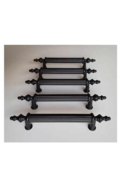 HİLAL AKS 5 Adet Kumru 128 Mm Mat Siyah Çekmece Dolap Mobilya Kulpu Sert Plas...