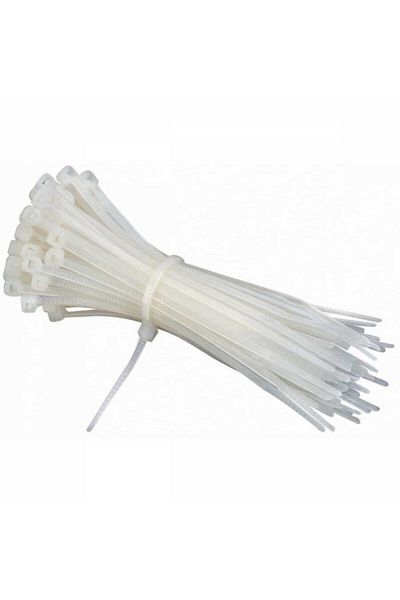 ZENİTH Plastic Velcro Clamp 3.6x370 White 100 Pieces (package)