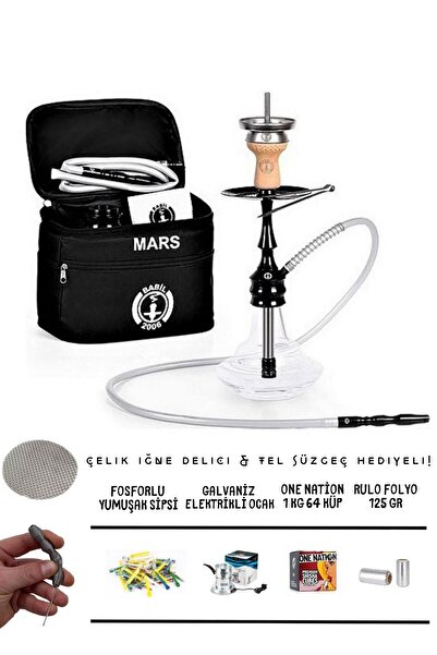 Malibravo Mars Çantalı Nargile Seti Tam Takım Set Her şey İçinde!