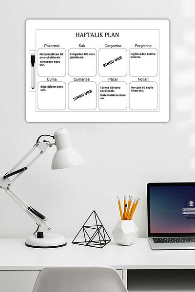 Copyrite Classic Weekly Planner Writable and Erasable (42x30) Lesson, Work, Routine Planning Wall Board