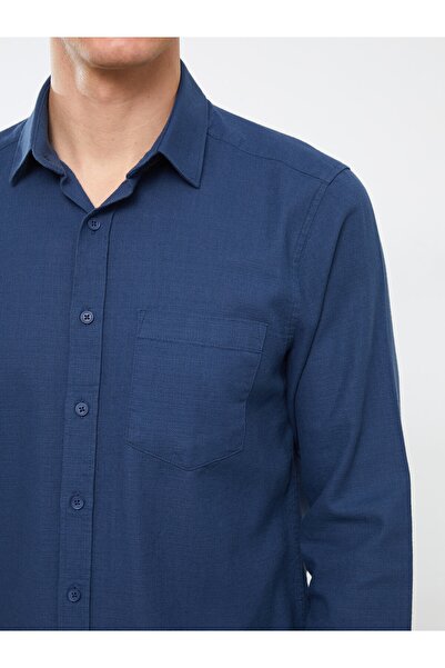 LC Waikiki Ανδρικό πουκάμισο από ποπλίνα - κανονική εφαρμογή, μακρυμάνικο