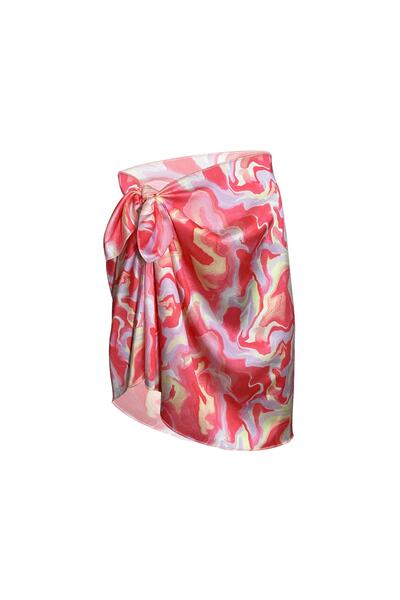 Bolder Sakura Pink Batik Satin Sheer Pareo (147*55)