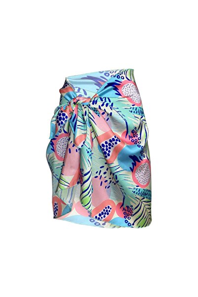 Bolder Sakura Green Dragon Fruit Satin Sheer Pareo (147*55)