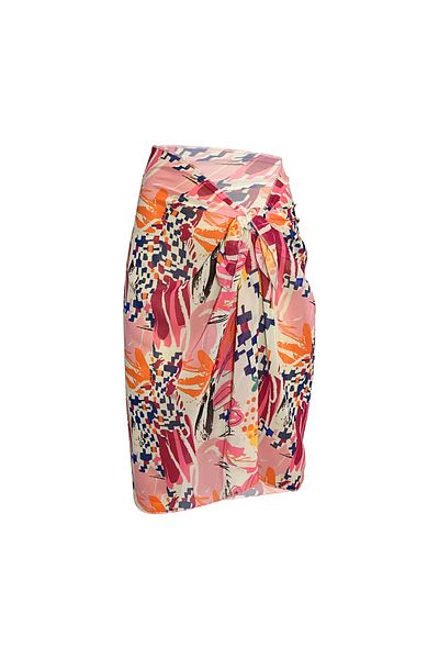 Bolder Tara Soft Pink geometrikus Chiffon Pareo (147*70)