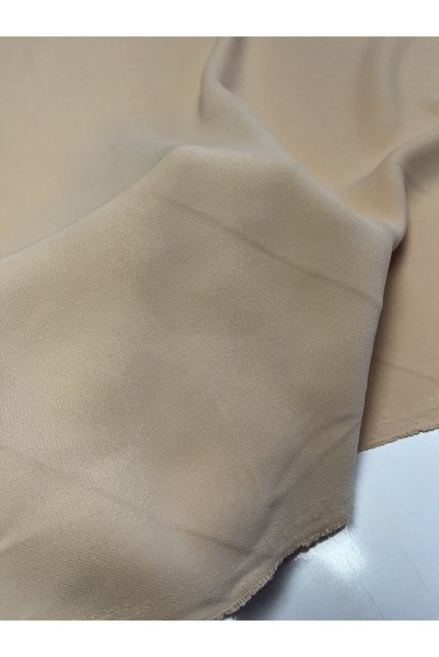 Kumaş sever Beige Color Jorket New Generation Crepe Fabric Dress Ferace Clothing