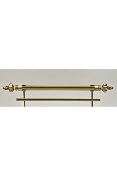 RUSTIKCIM ANTİK RUSTİK SARI FON PERDE ASKISI TEK RAYLI KRST-21 175 CM