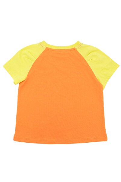 Ozmoz By Mukadder Özden Floral Patterned Organic Cotton Raglan T-Shirt for Girl