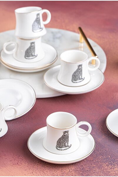 ACAR Myan 6 Kişilik Kahve Fincanı Takımı - 90 ml