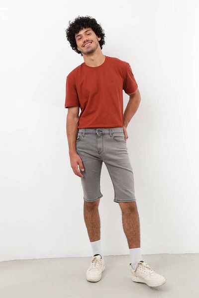 Bluewhite Ανδρικό σορτς Lycra Jean Γκρι