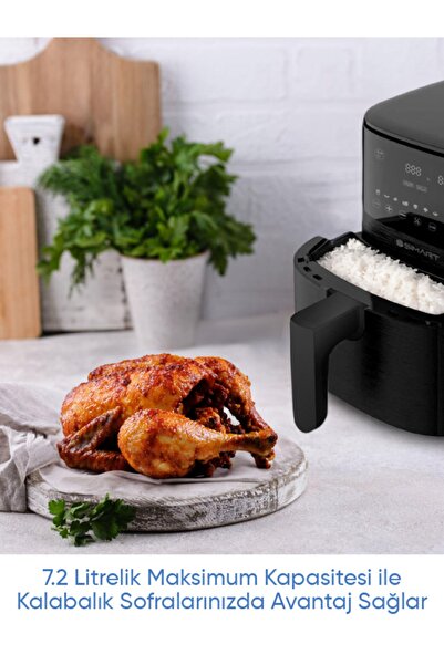 Şımart Akıllı Airfryer Xxl 7.2l Kapasite Ve Çoklu Pişirme Fonksiyonu