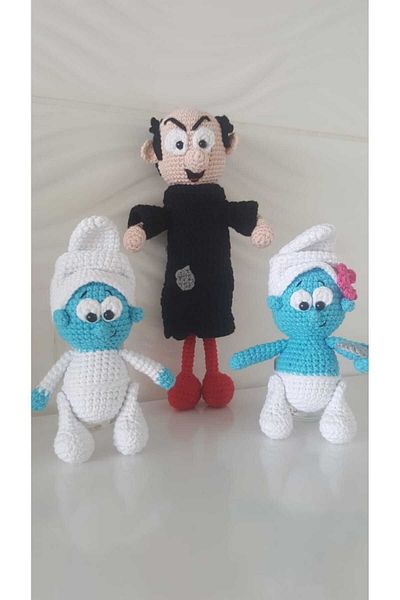 ŞİRİNLER Smurfs Organic Toy Set (Gargamel, Sleepy and Fancy Smurfs)