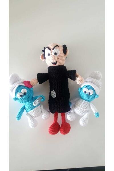 ŞİRİNLER Şirinler Organik Oyuncak Seti (GARGAMEL, UYKUCU VE SÜSLÜ ŞİRİNLER)