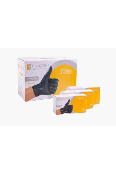 Tunçpek TUNÇPEK SİYAH NİTRİL MUAYENE ELDİVENİ (M BEDEN)