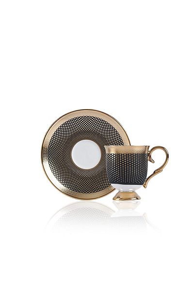 ACAR Nova Gold 6-Person Coffee Cup Set - 90 ml