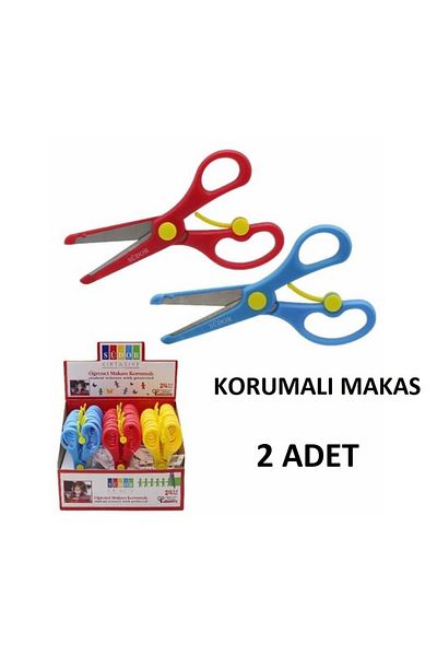 Mikro MICRO PROTECTED SPRING SCHOOL SCISSORS (2 PIECES)