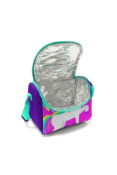 Coral High Cutie de prânz termică pentru copii, verde acvatic, roz, cu model flamingo 11835