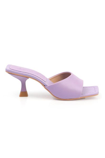 Capone Outfitters Dámské pantofle Capone Blunt Toe Single Strap přesýpací hodiny na podpatku