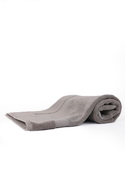 Taka Fabrics Πετσέτα ποδιών μπάνιου 100% βαμβακερή 50Χ80 εκ. Γκρι